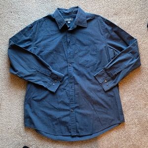 Blue vertical stripes long sleeve XL Merona button down
